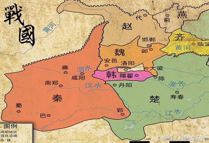 战国七雄都是今天的哪些省份？七国地图和现地图对照 第1张