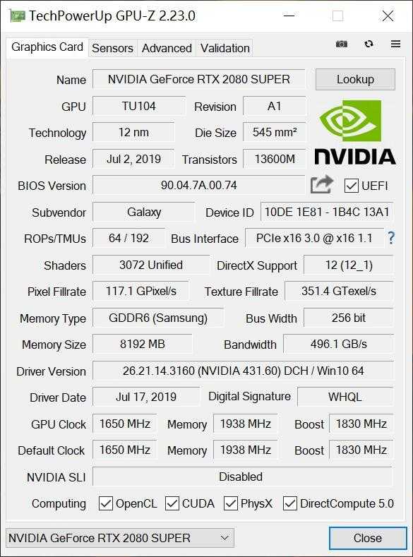 影驰RTX 2080 Super大将评测：这温度和噪音控制绝了 第3张