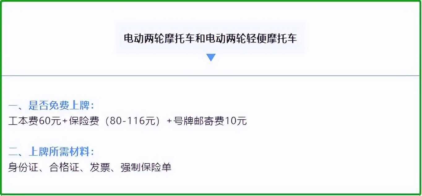 电动车上牌照需要什么手续？上牌照流程、资料，一次性说明白 第7张