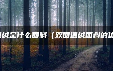 双面德绒是什么面料（双面德绒面料的优缺点）