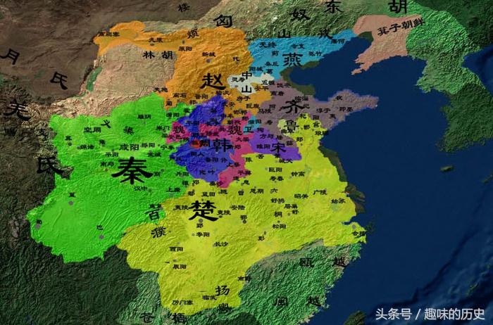 战国七雄都是今天的哪些省份？七国地图和现地图对照 第5张